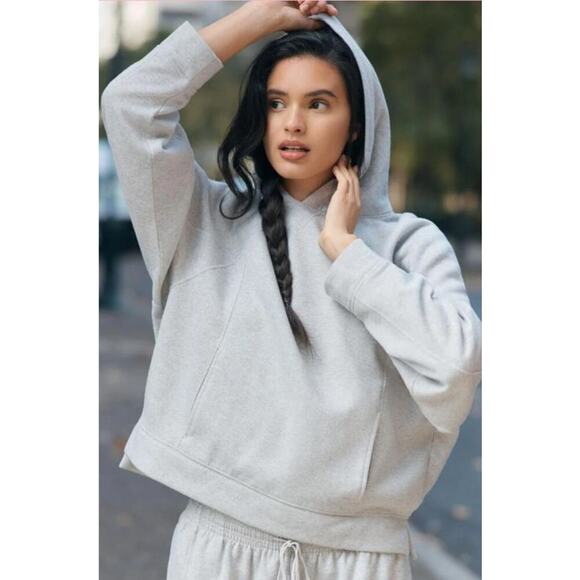 Anthropologie Daily Practice Sparkle Pullover Hooded Sweater - Picture 2 of 9